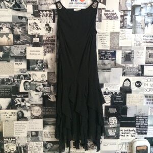 Coldwater Creek Black Ruffled Tiered Sundress